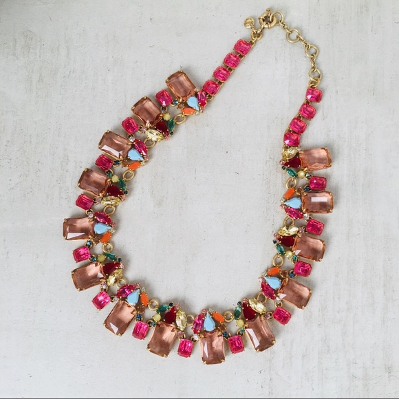 J. Crew Jewelry - J. CREW Cluster Drop Stone Necklace